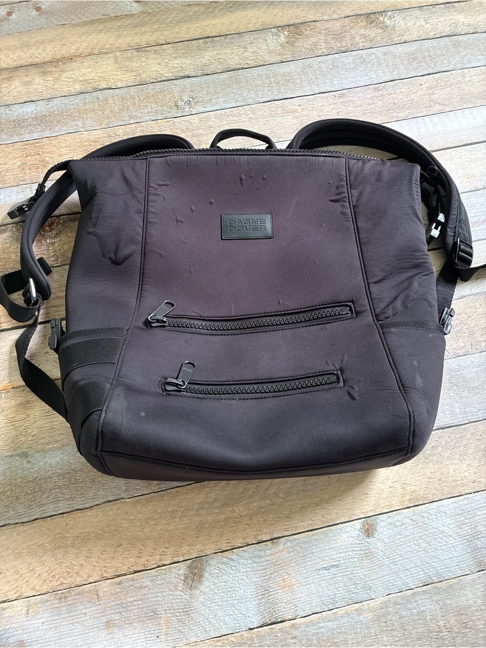 Dagne Dover Indi Neoprene Diaper Backpack LARGE in ONYX. MSRP $250.